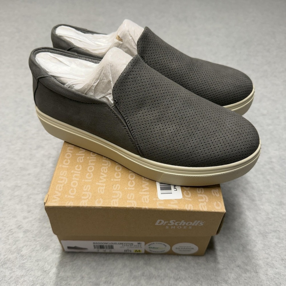 Dr. Scholl's Madison Cloud Shoes Womens 8.5 Gray Slip On Walking Comfort Casual
